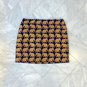 J.Crew elephant print mini skirt